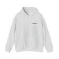 Minimal 'Hoodwinked' White Hoodie — Small Chest Text Casual Pullover