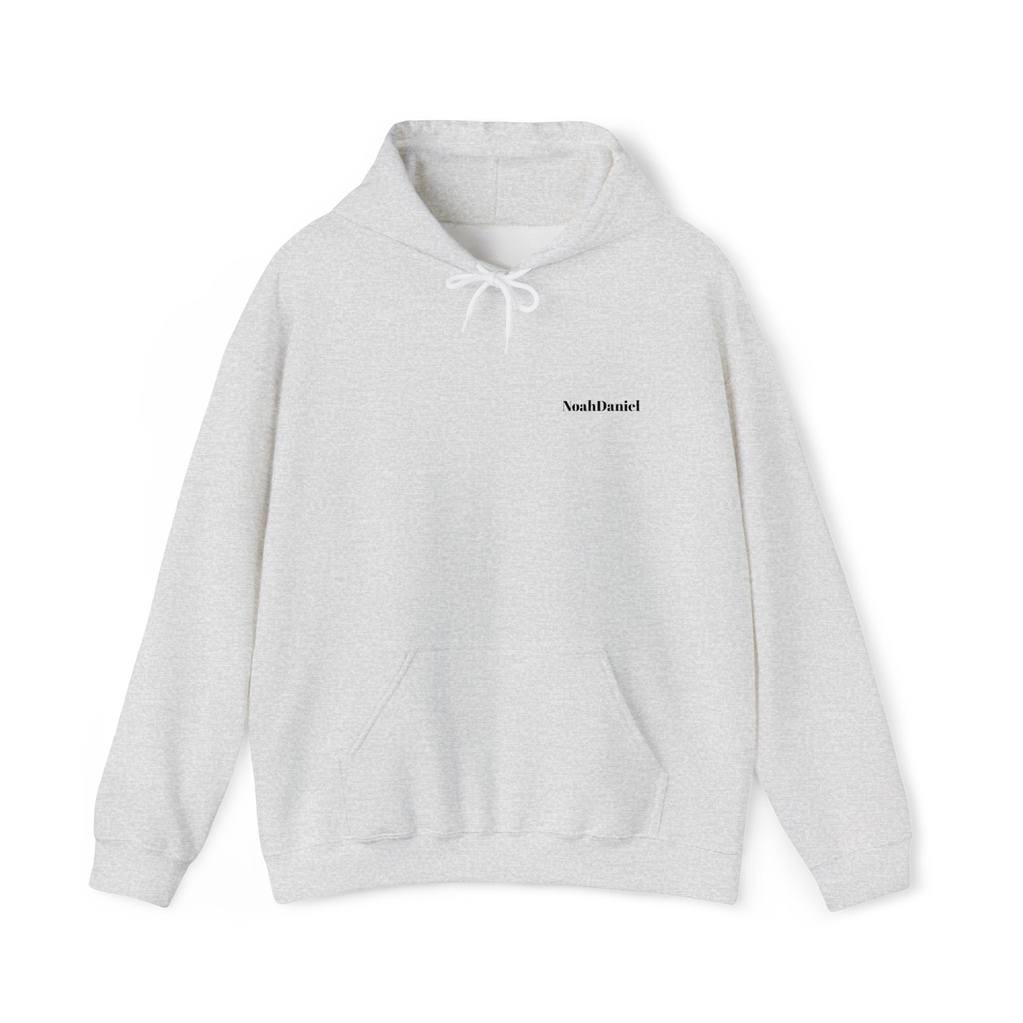 Minimal 'Hoodwinked' White Hoodie — Small Chest Text Casual Pullover