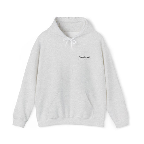 Minimal 'Hoodwinked' White Hoodie — Small Chest Text Casual Pullover