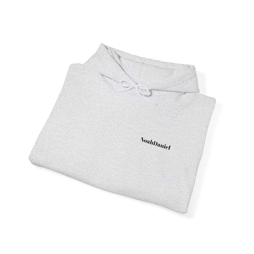 Minimal 'Hoodwinked' White Hoodie — Small Chest Text Casual Pullover