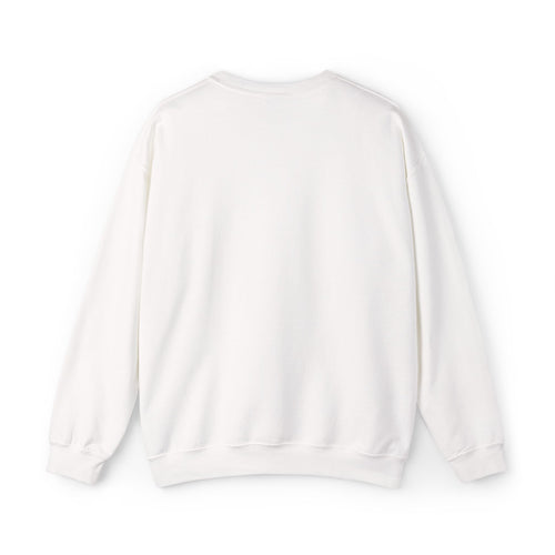 Minimalist White Crewneck Sweatshirt — Tiny 'NOTHINGHAPPENS.' Chest Print